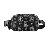 Marsupio in stile gotico nero con tarocchi astrologici, elegante, per donne e uomini, resistente all'acqua, con cinghia regolabile, per viaggi, vacanze, corsa