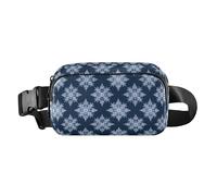 Marsupio in stile nautico con fiocchi di neve e safari, per uomo e donna, multiuso, accessorio da viaggio con cinghia regolabile per allenamento, corsa, escursionismo, Fiocchi di neve in stile