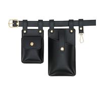 Marsupio in stile punk di metà secolo, marsupio leggero for telefono da cintura for uomo e donna, unisex regolabile 115 cm(Svart)