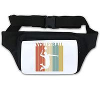 Marsupio in stile retrò a forma di pallavolo, colore: bianco