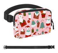 Marsupio in stile unisex Merry Christmas-78: marsupio alla moda, borse a tracolla sportive slim alla moda per jogging escursionismo escursionista donna uomo, Multicolore 05, 1.5x9.0x5.9in/4x23x15cm