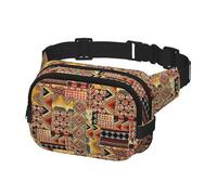 Marsupio in tessuto africano con stampa patchwork per uomini e donne con cintura regolabile per allenamento all'aperto