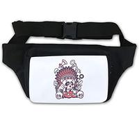Marsupio indiano con teschio Tomahawk Peace Pipe Marsupio Bianco