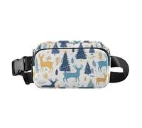 Marsupio invernale con cervo safari alla moda marsupio per donne uomini borsa a tracolla impermeabile per passaporto