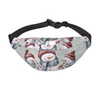 Marsupio invernale con pupazzo di neve per uomo e donna, alla moda, borsa a tracolla con tracolla regolabile, impermeabile, per viaggi, escursionismo, sport, nero, taglia unica, Nero , Taglia unica