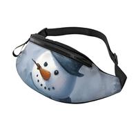 Marsupio invernale con stampa pupazzo di neve, unisex, leggero ed elegante, per viaggi, escursionismo, ciclismo, corsa