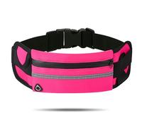 Marsupio invisibile antifurto, ampio spazio nascosto per una maggiore sicurezza, portafoglio da viaggio con cintura porta soldi sotto i vestiti, custodia sportiva elastica per la corsa (Rose Red)