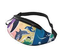 Marsupio Kiss Dolphin Tale Pattern Printed Borse A Tracolla Unisex Marsupi Alla Casuale Marsupi Per Trekking Sportivo Escursionismo