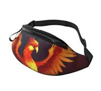 Marsupio Labrador nero per uomo e donna, borsa a tracolla regolabile, adatto per viaggi, escursionismo, escursionismo, corsa, Arancione Rosso Phoenix, Taglia unica