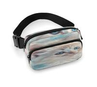 Marsupio leggero con gatto marrone chiaro con cinghia regolabile per corsa e viaggio