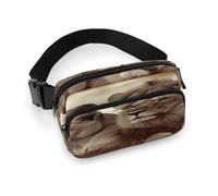 Marsupio leggero con leone africano e leonessa, con cinghia regolabile, per corsa e viaggio