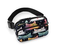 Marsupio leggero con orecchie di gatto, con cinghia regolabile, per corsa e viaggio