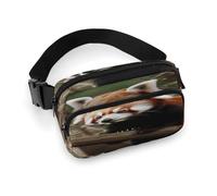 Marsupio leggero con panda rosso su un ramo di albero, con cinghia regolabile, per corsa e viaggio