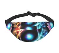 Marsupio leggero per corsa, escursionismo, con stampa meravigliosa universo, grande marsupio per allenamento e viaggi, nero, taglia unica, sport, nero, taglia unica, sport, Nero , Taglia unica