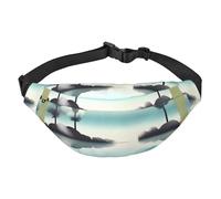 Marsupio leggero per corsa, escursionismo, stampa laghi tranquilli, grande marsupio per allenamento e viaggi, nero, taglia unica, sport, nero, taglia unica, sport, Nero , Taglia unica, Sportivo