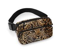 Marsupio leopardato carino per donne e uomini, marsupio impermeabile con cintura regolabile, borsa a tracolla casual, borsa da viaggio per sport, corsa, ciclismo, bianco, 20 x 13 cm, marsupio, Bianco,