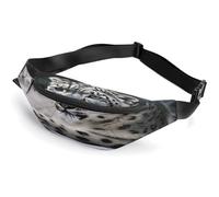 Marsupio leopardato delle nevi per uomini e donne, marsupio ovunque, con cinghia regolabile, piccolo marsupio per viaggi, passeggiate, corsa, escursionismo, ciclismo