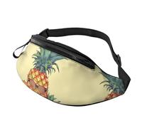 Marsupio leopardo africano per donne e uomini alla moda marsupio regolabile per allenamento corsa viaggio marsupio casual, Ananas divertente, Taglia unica