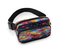 Marsupio luminoso e colorato, leggero, con cinghia regolabile, per corsa e viaggio