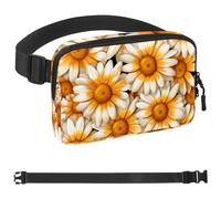 Marsupio Magritte arancione per donne e uomini, borsa a tracolla con tasche con cerniera, marsupio impermeabile con cinturino regolabile per allenamento, corsa, viaggi, escursionismo, multicolore,