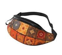 Marsupio Marocchino Geome Marocchino, grande marsupio alla moda per donne e uomini, tasche sicure con cerniera regolabile, per viaggi, feste, sport, corsa, escursionismo, uso quotidiano, 3D, Taglia