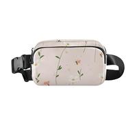 Marsupio Marsupio a tracolla, borsa a tracolla, motivo cartone animato Dianthus rosa, portafoglio da viaggio di grande capacità per lo shopping e lo sport, Colore 13, 1 Size