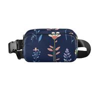 Marsupio Marsupio a tracolla, borsa a tracolla, motivo cartone animato Dianthus rosa, portafoglio da viaggio di grande capacità per lo shopping e lo sport, Colore 18, 1 Size