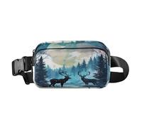 Marsupio Marsupio con coppia di cervi nella foresta modello Outdoor Fanny Pack Crossbody Marsupio, Multicolore, Taglia unica, casual