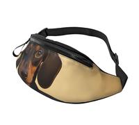Marsupio Marsupio per Uomini Donne Sling Zaino Ovunque Cintura Borsa Blu Cubo di ghiaccio sfondo Borse a tracolla, Un simpatico bassotto, Taglia unica