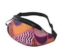 Marsupio Marsupio per Uomini Donne Sling Zaino Ovunque Cintura Borsa Nero gatto occhi verdi Borse a tracolla, Motivo arancione., Taglia unica