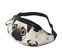 Marsupio Marsupio per Uomini Donne Sling Zaino Ovunque Cintura Faro di Mare al tramonto Borse a Tracolla, Linea Pug, Taglia unica