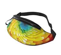 Marsupio Marsupio per Uomini Donne Sling Zaino Ovunque Marsupio Amaranto rosso Crossbody Borse, Rainbow Swirl, Taglia unica
