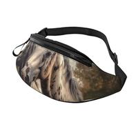 Marsupio Marsupio per Uomini Donne Sling Zaino Ovunque Marsupio Drago Ciano Borse Crossbody, Due Cavalli, Taglia unica