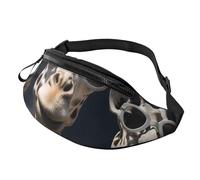 Marsupio marsupio per uomo donna zaino a tracolla ovunque borsa da cintura colorata dipinta a mano uova di Pasqua borse a tracolla, Tre giraffe che indossano occhiali da sole, Taglia unica