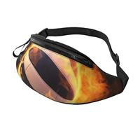 Marsupio marsupio per uomo donna zaino a tracolla ovunque borsa da cintura fiori colorati borse a tracolla, Burning Pallavolo Immagini, Taglia unica