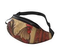 Marsupio marsupio per uomo donna zaino ovunque marsupio carlino verde a pois borse a tracolla, Vecchio Gallo Illustrazione, Taglia unica