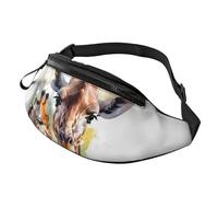 Marsupio marsupio per uomo donna zaino ovunque marsupio Un modello con cavalli Borse a tracolla, Acquerello Cervo Giraffa, Taglia unica