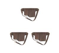 Marsupio medievale da cintura portatile per cavaliere di ruolo, Set da 3 (marrone), Regolabile, come descrizione
