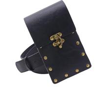 Marsupio medievale in pelle borse rinascimentali accessori costume LARP marsupio Fannys Pack in pelle PU portamonete regali, Marsupio nero