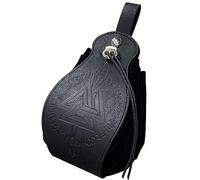 Marsupio medievale in pelle con coulisse borsa portatile borsa vintage costume marsupio per eventi fantasy, cosplay, feste medievali in pelle PU borsa con coulisse, Multicolore