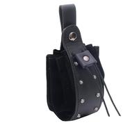 Marsupio medievale in pelle con rivetti in pelle, portamonete, per cosplay, feste, Halloween, Fila di unghie nere