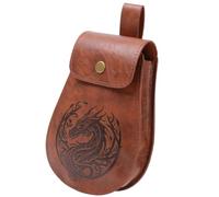 Marsupio medievale in pelle per cosplay portamonete medievale cintura rinascimentale cintura dadi borsa per uomo donna LARP marsupio, Marrone, One Size, Bellezza di massa