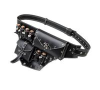 Marsupio medievale in pelle PU rinascimentali con fiale pozioni in sughero Alchimista mago sacchetti in vita per festival Cosplay PU vita in pelle