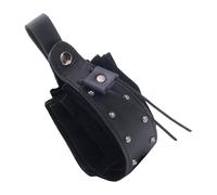 Marsupio medievale in pelle rivetto portamonete borsa laterale accessori costume medievale per cosplay festa Halloween storica rievocazione Pack, Fila di unghie nere, Taglia unica, Bellezza di massa