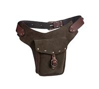 Marsupio medievale in stile retrò, borsa portaoggetti per cosplay, borsa fatta a mano, colore grigio scuro, Grigio scuro, M, come descrizione
