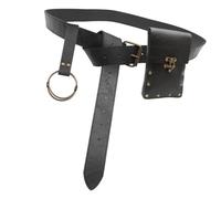 Marsupio medievale vintage marsupio marsupio LARP rinascimentali accessori costume donna uomo in pelle Fannys Pack, Marsupio Nero, As Show