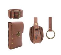 Marsupio medievale vintage marsupio marsupio LARP rinascimentali accessori costume donna uomo in pelle Fannys Pack, Marsupio marrone, As Show