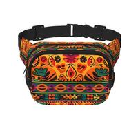 Marsupio messicano in stile bohémien, regolabile, grande, da viaggio, unisex