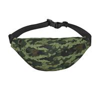 Marsupio militare verde mimetico per uomo e donna, alla moda, borsello a tracolla con cinturino regolabile, impermeabile, per viaggi, escursionismo, sport, nero, taglia unica, Nero , Taglia unica
