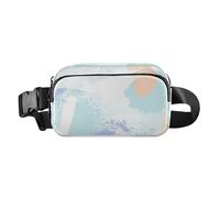 Marsupio mimetico blu alla moda per donne e uomini, borsa multiuso da viaggio essenziale con cinghia regolabile per viaggi, vacanze, corsa, Blu Olio Camouflage, Taglia unica